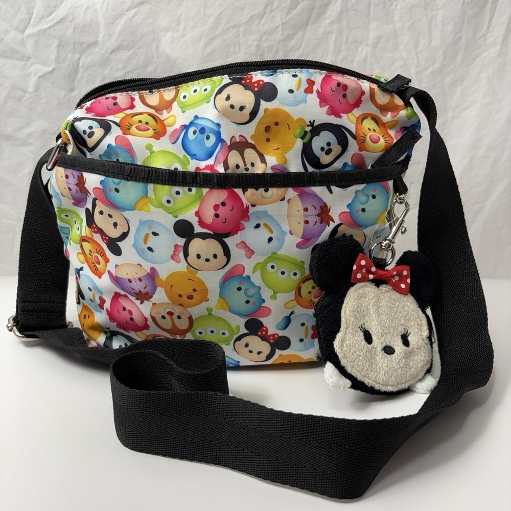 Disney Store Tsum Tsum small‎ tote bag purse Minnie Mickey Tigger Stitch Goofy